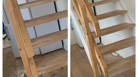 Rengøring ved trappe på Sjælland